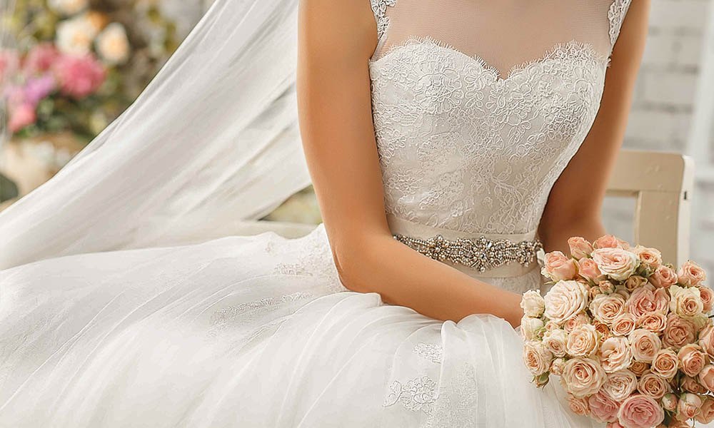 Vestido de novia de tela