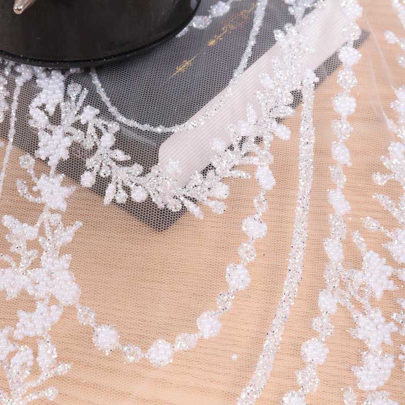 Lentejuelas De Colores Y Perlas Telas De Boda